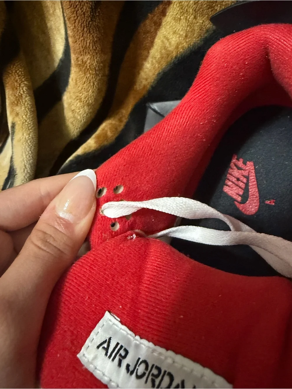 Nike Air Jordan Red White Low-Top Sneakers